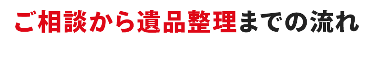 ご相談から遺品整理までの流れ
